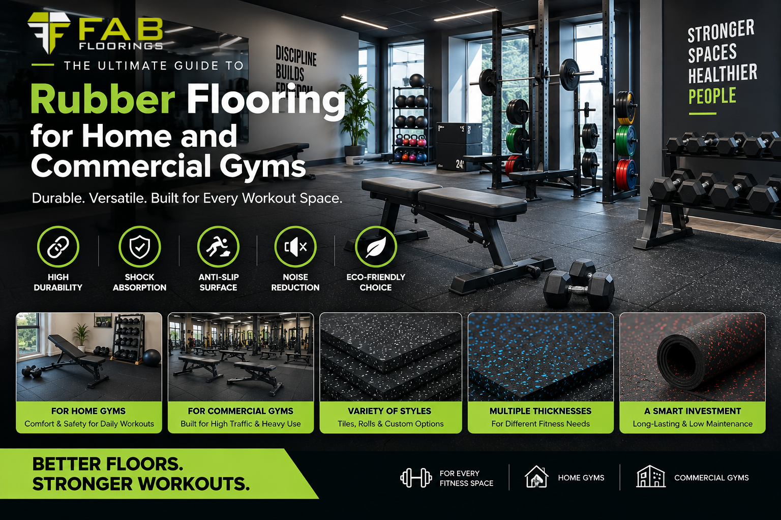 The Ultimate Guide to Rubber Flooring for Home and Commercial Gyms