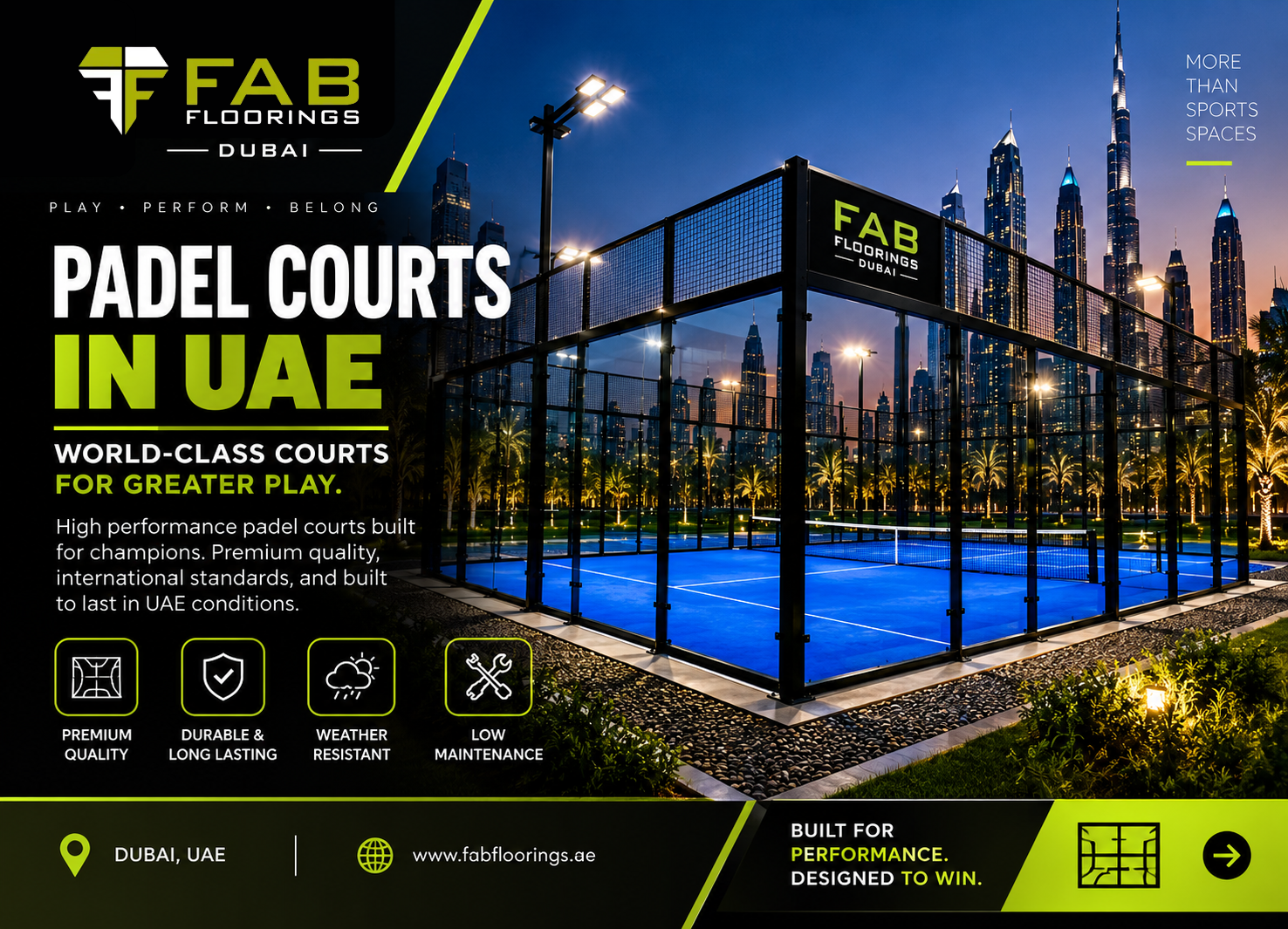 Padel Court Manufacturers in Dubai, UAE