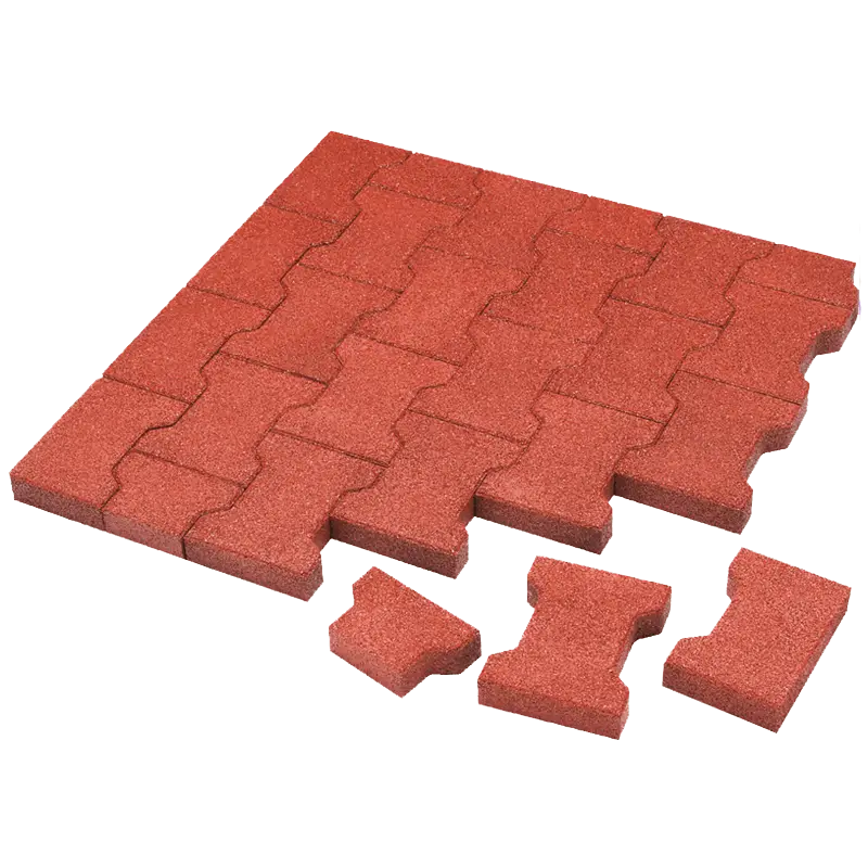 Recycled Outdoor Rubber Paver Tiles