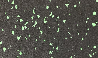laminated interlocking rubber tile black with green colour
