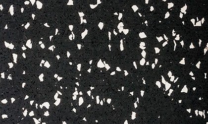 laminated rubber tile black with white colour