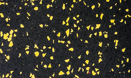 laminated interlocking rubber tile black with yellow colour